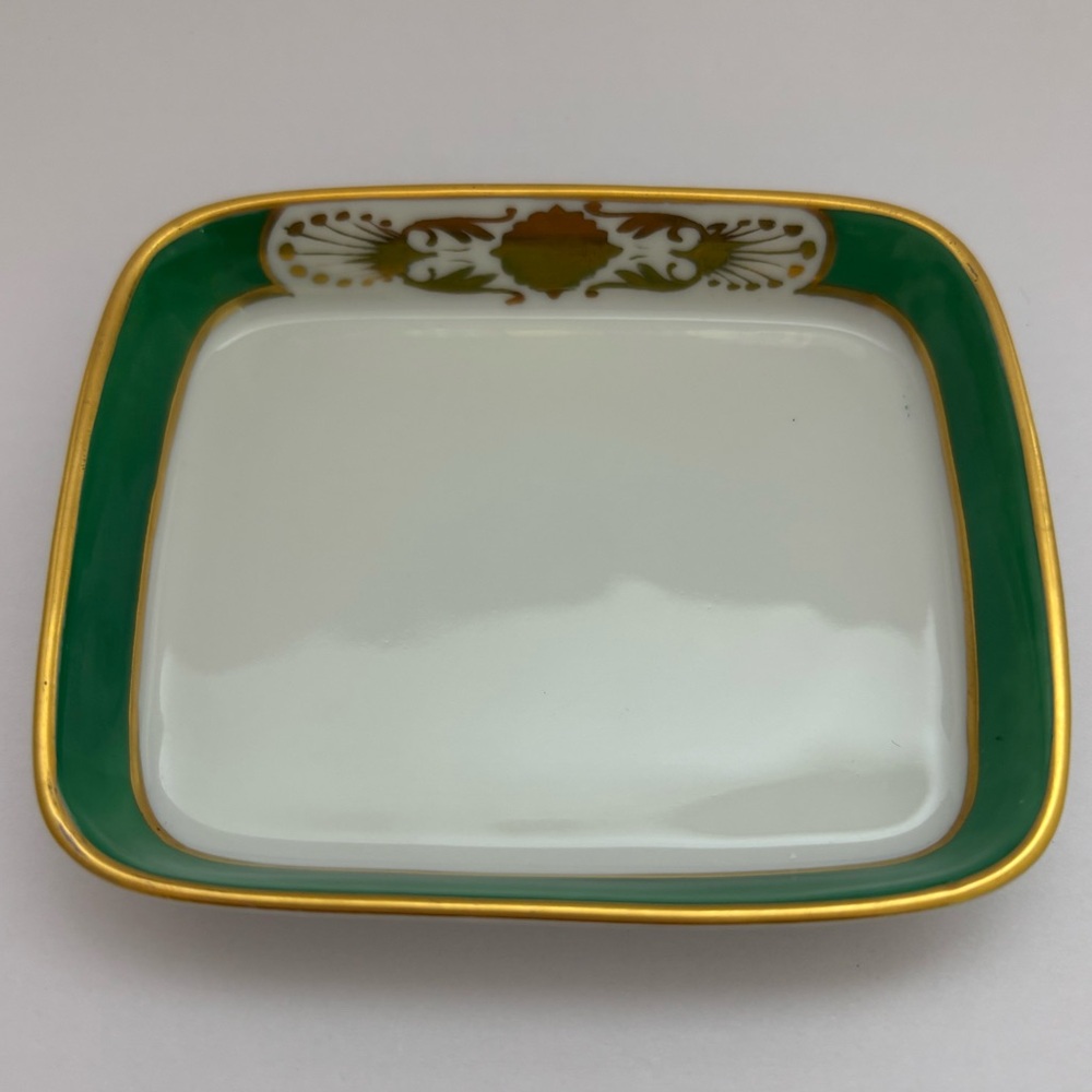 Authentic Herend Porcelain Chinese Bouquet Green Pattern Pair Vintage Rare